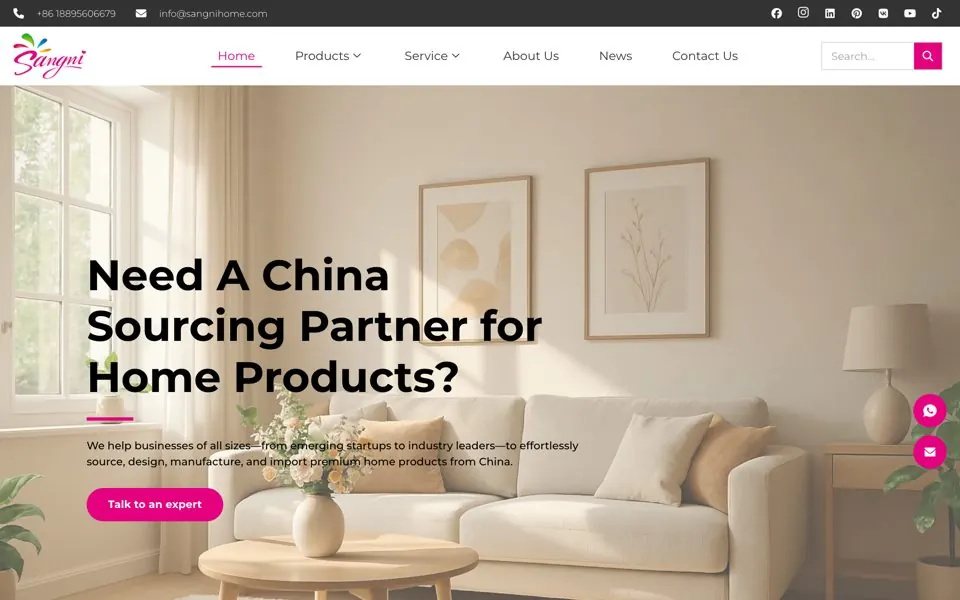 sangnihome.com网站预览